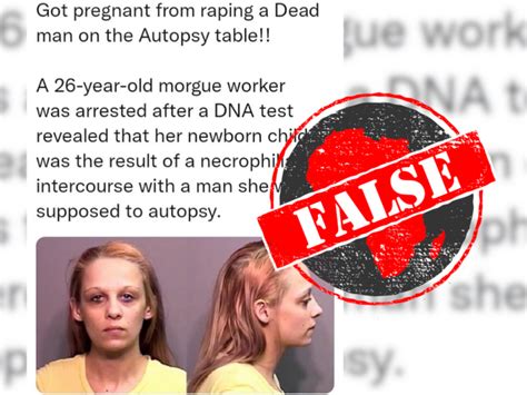 felicity marmaduke|No, mortuary worker didn’t become pregnant after。